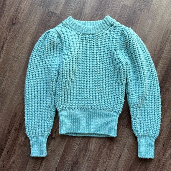 ISABEL MARANT Pacey Merino Wool Knit Sweater Blue-LT 36 Italy - Picture 11 of 17